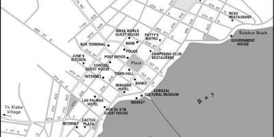 Karte von corozal town, Belize