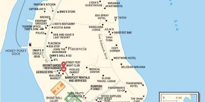 Karte von placencia village, Belize