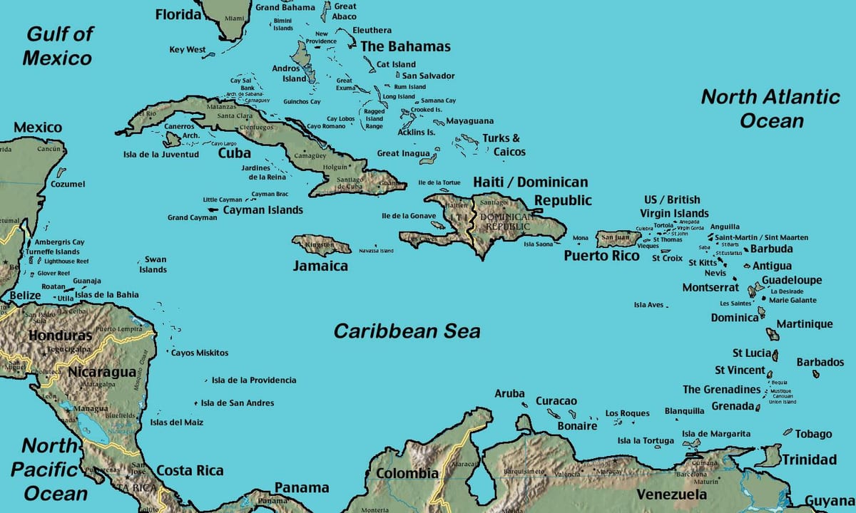 Karte von Belize Karibik