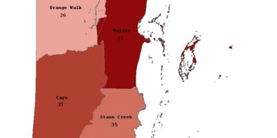 Karte von Belize Bevölkerung