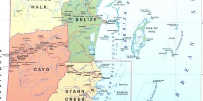 Karte von Belize