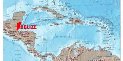 Karte von Belize central america