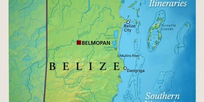 Karte von Belize Segeln