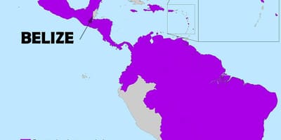 Karte von Belize zika
