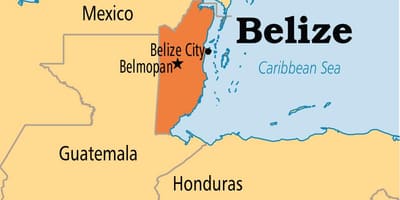 Karte von belmopan Belize