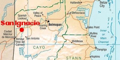 Karte von san ignacio, Belize