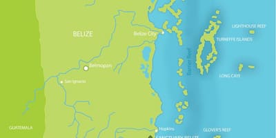 Karte von sanctuary Belize
